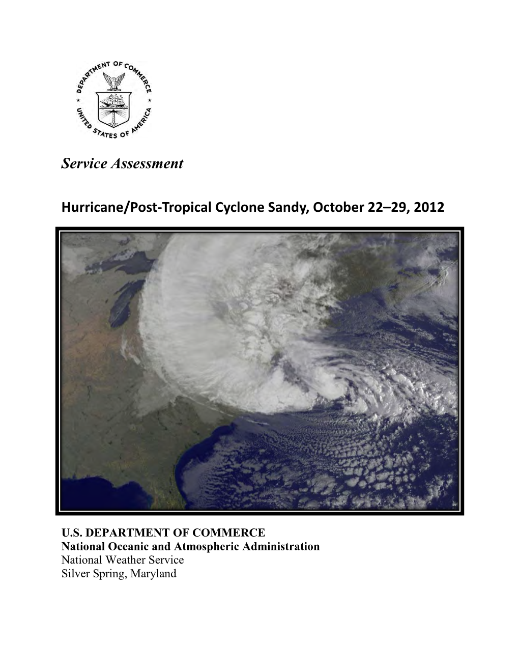 Service Assessment Hurricane/Post-Tropical Cyclone