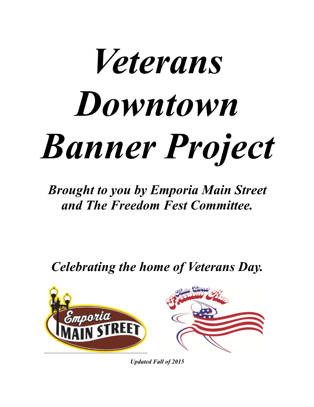 Veterans Downtown Banner Project