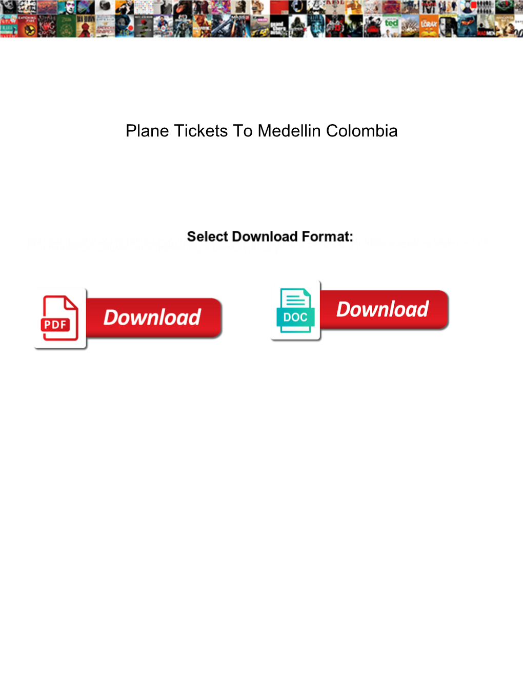 Plane Tickets to Medellin Colombia