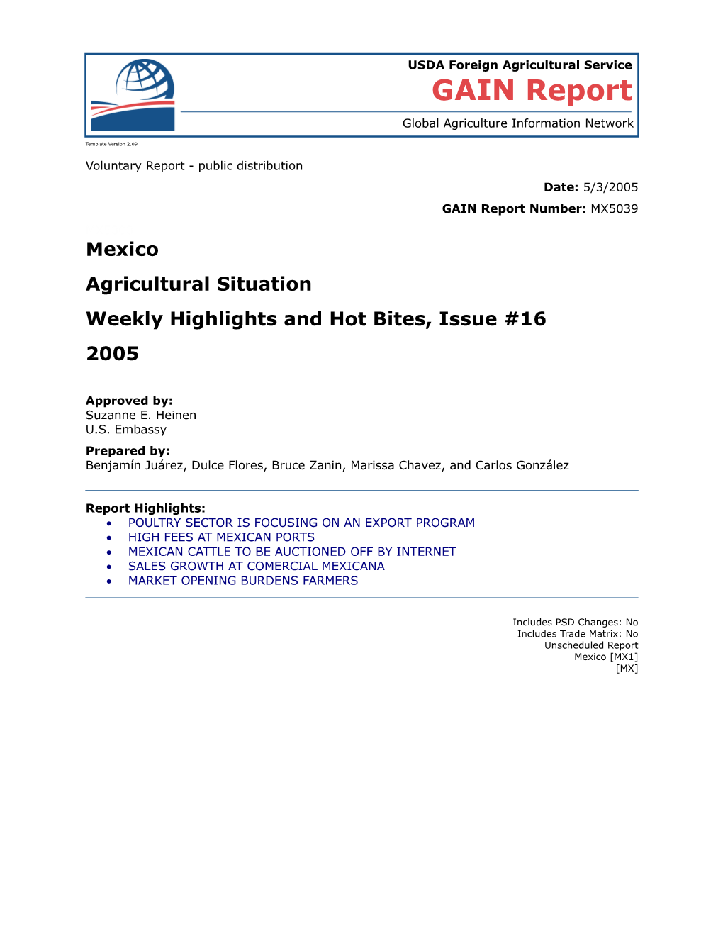 Voluntary Report - Public Distribution s38