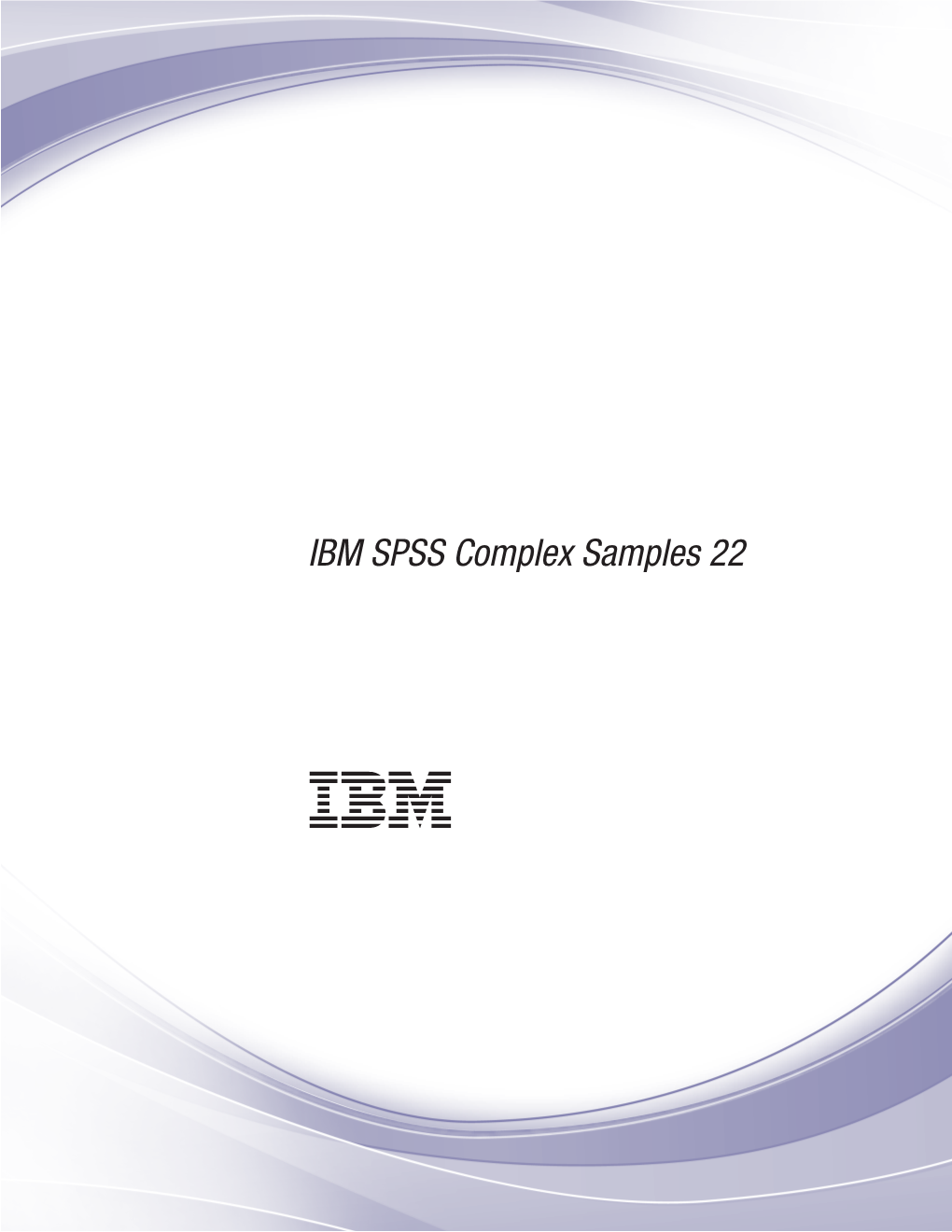 IBM SPSS Complex Samples 22