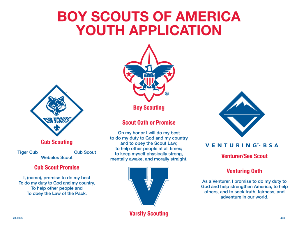 Boy Scouts of America Youth Application