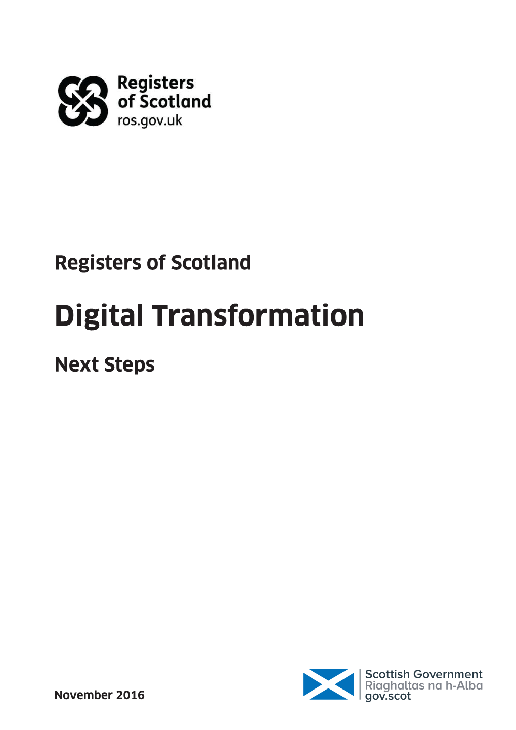 Registers of Scotland: Digital Transformation