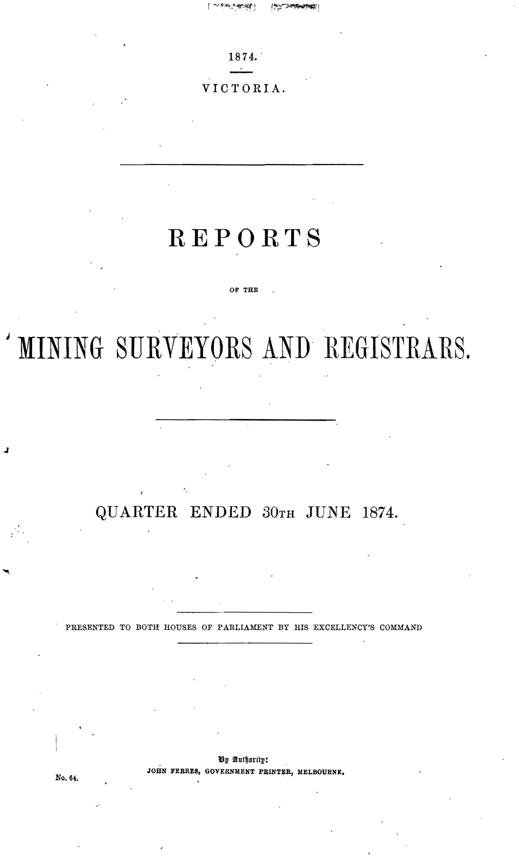 J MINING SURVEYORS AND- REGISTRARS