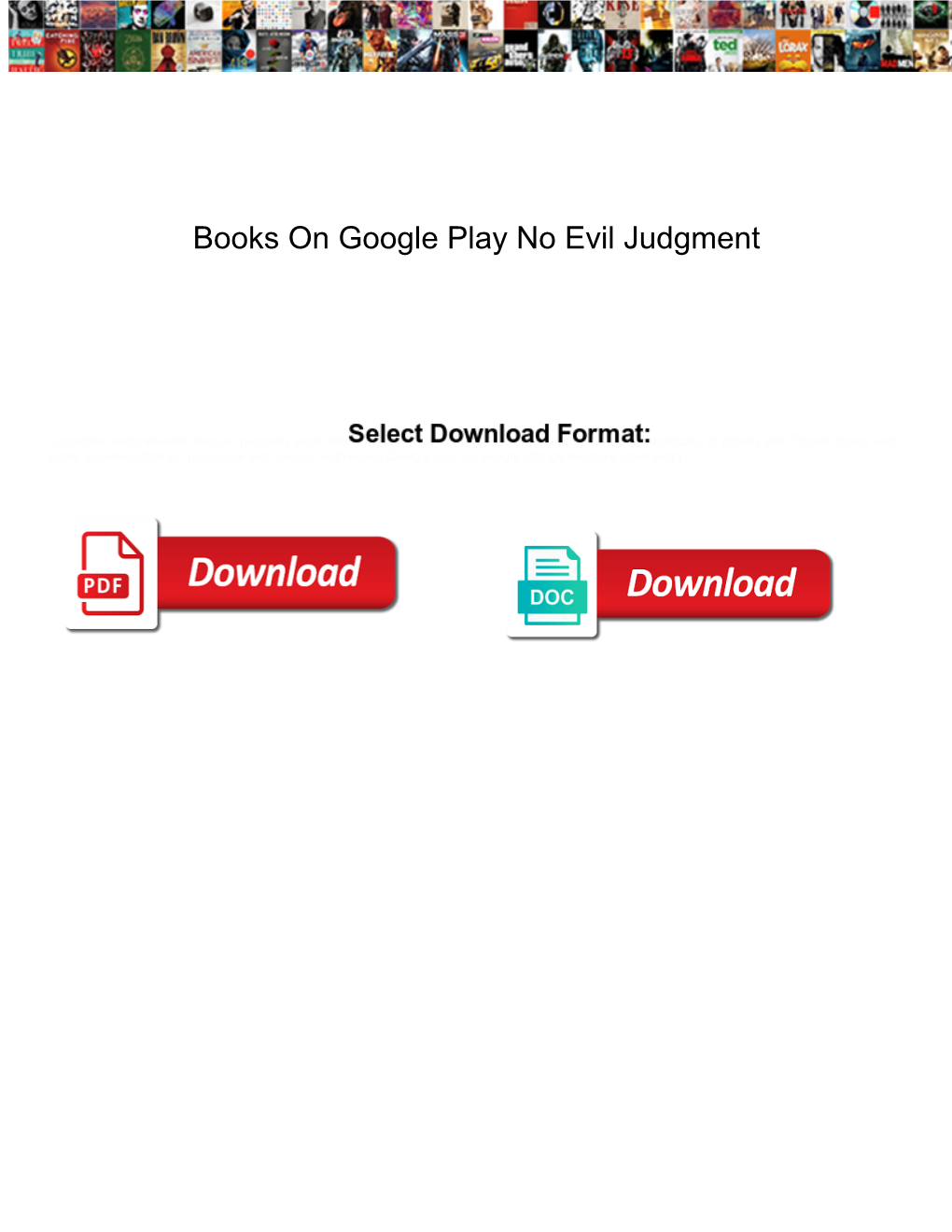 Books on Google Play No Evil Judgment