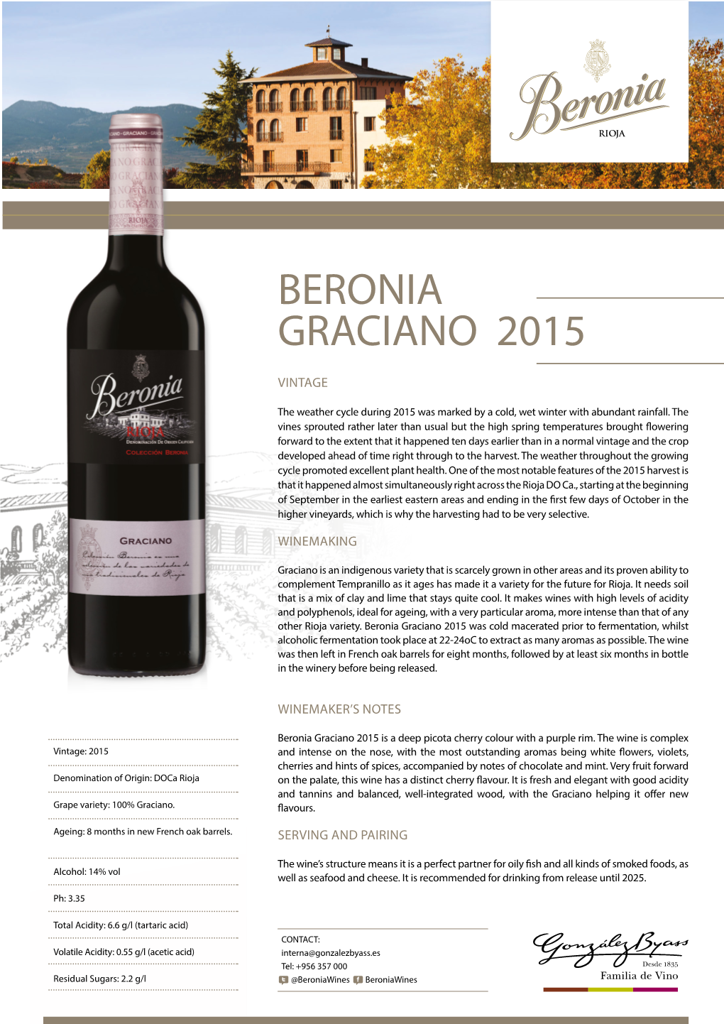 Beronia Graciano 2015