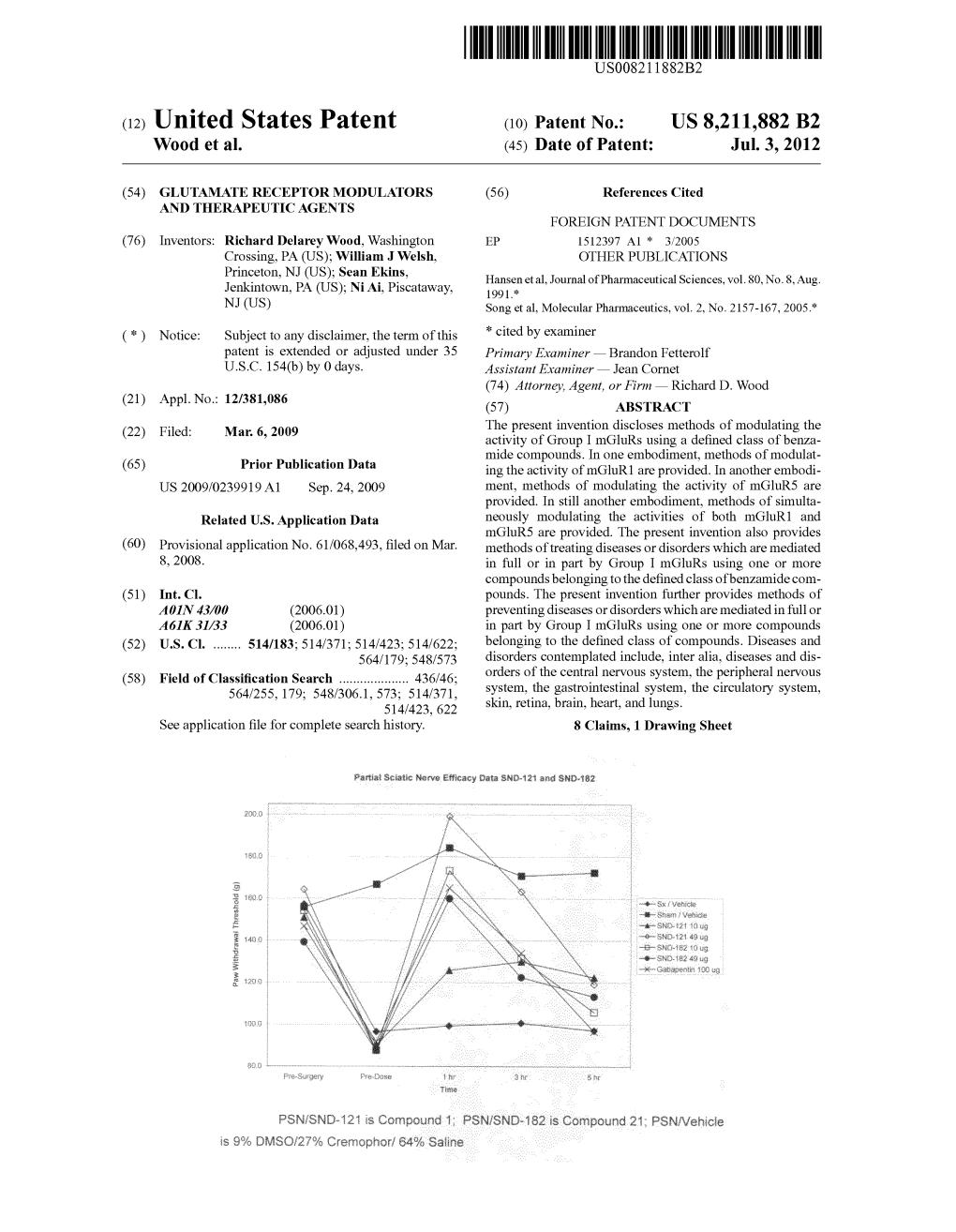 (12) United States Patent (10) Patent No.: US 8,211,882 B2 Wood Et Al