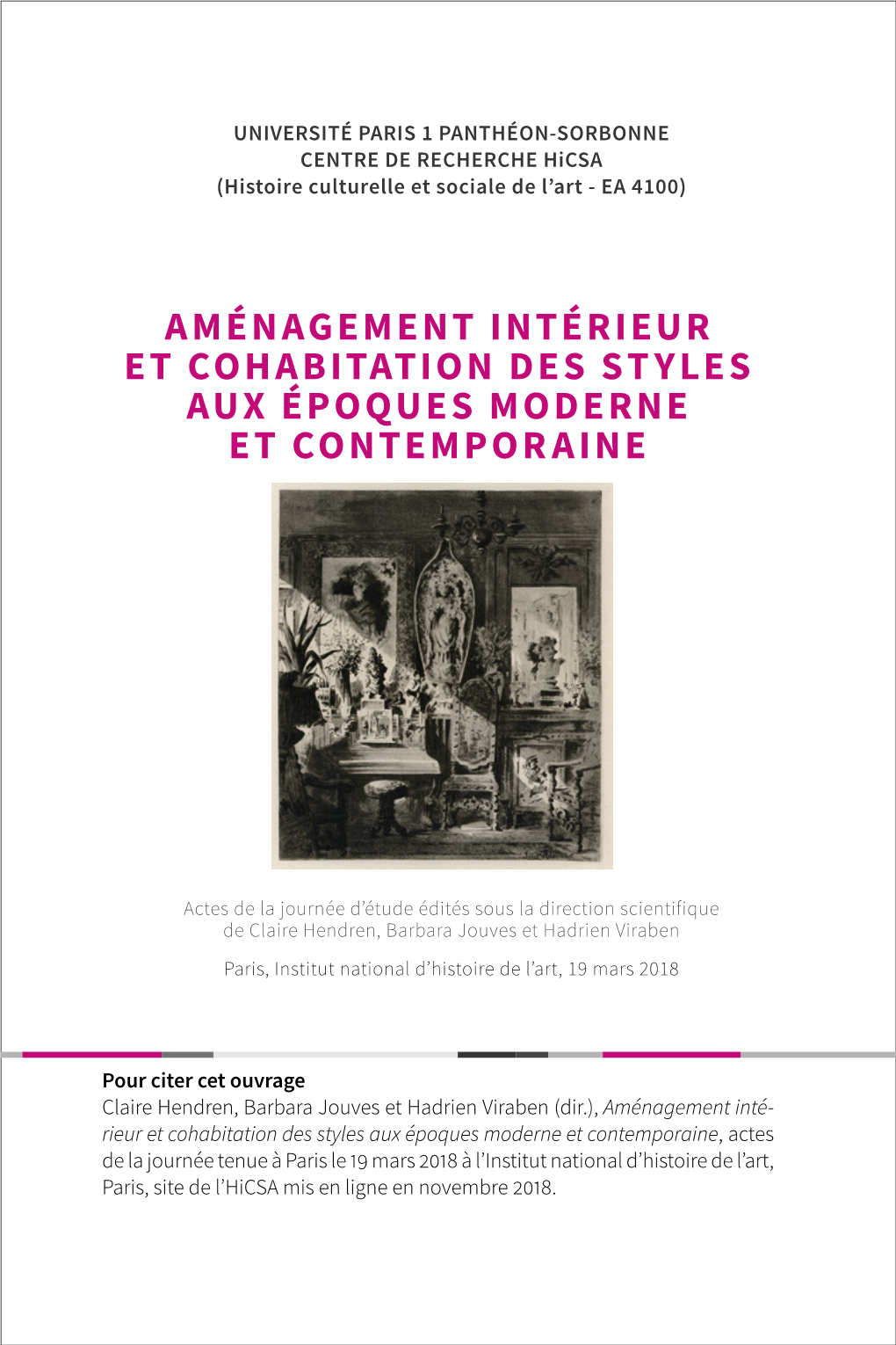 Aménagement Intérieur Et Cohabitation Des Styles Aux Époques Moderne Et Contemporaine