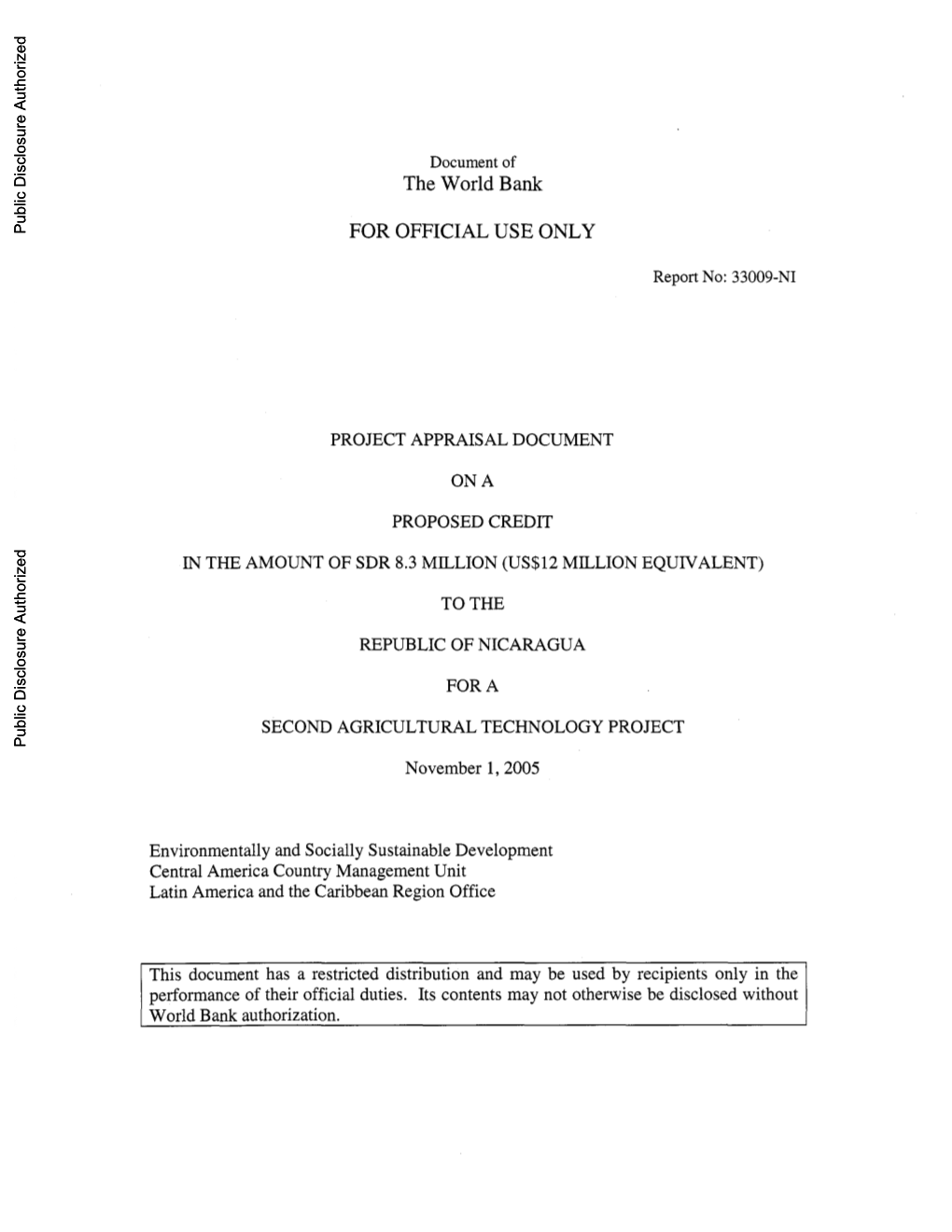 World Bank Document