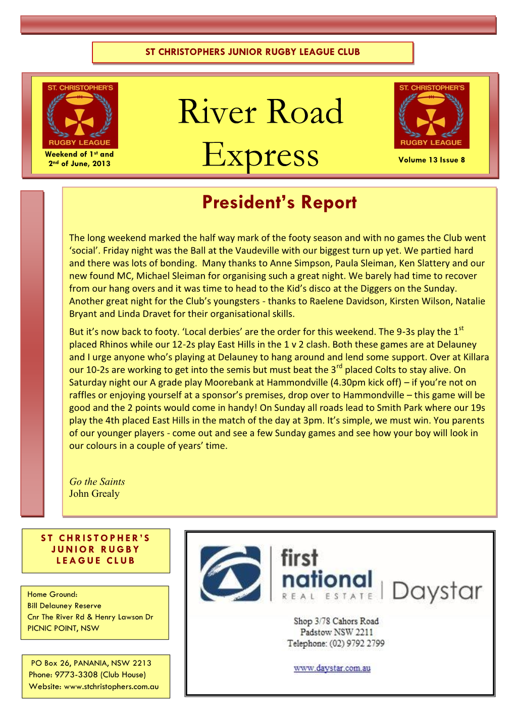 River Road Express Volume 13.8