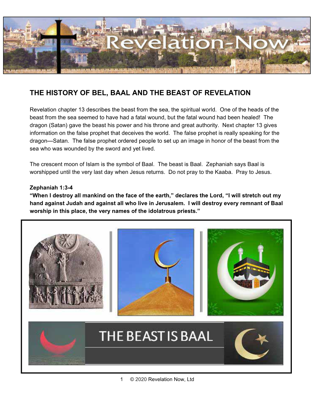 The History of Bel, Baal and the Beast of Revelation