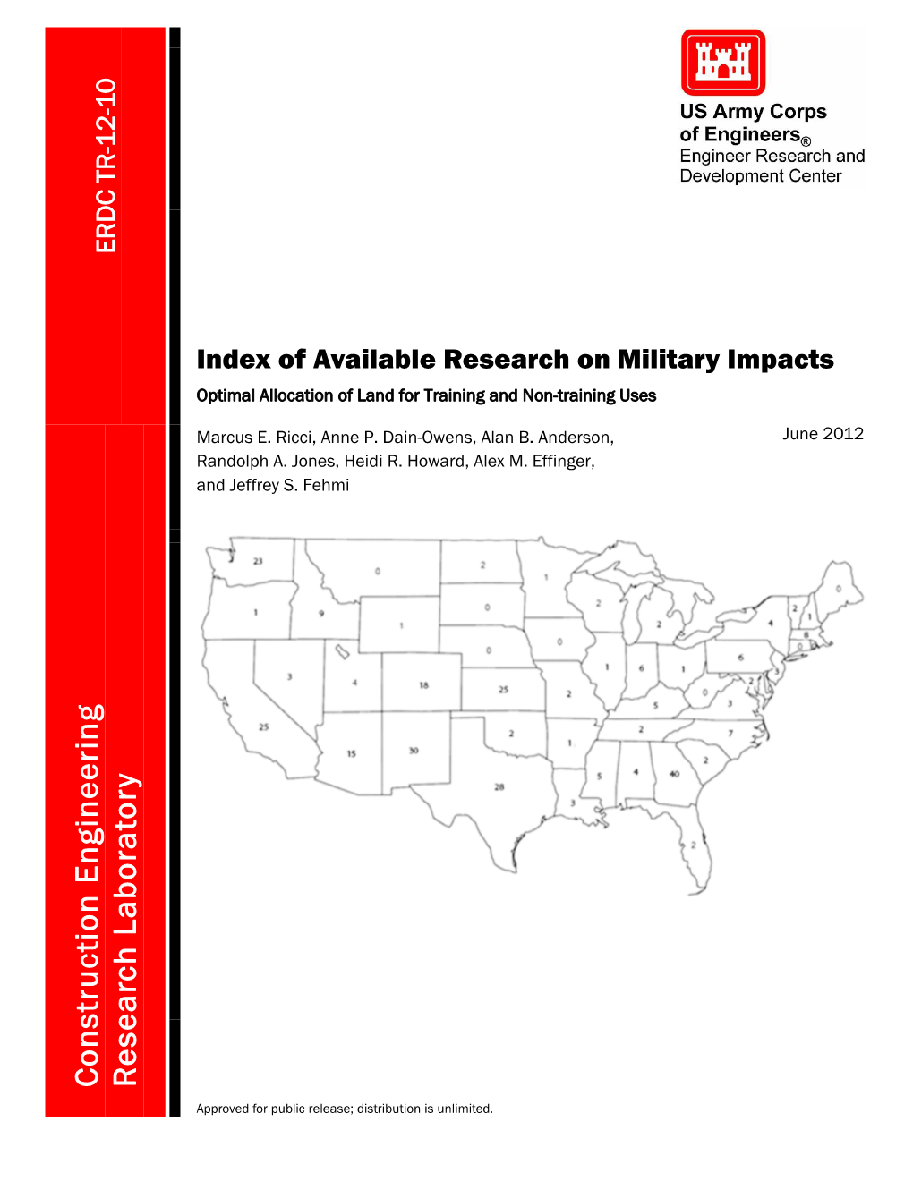 Of Available Research on Military Impacts Optimal Allocation of Land for Training and Non-Training Uses