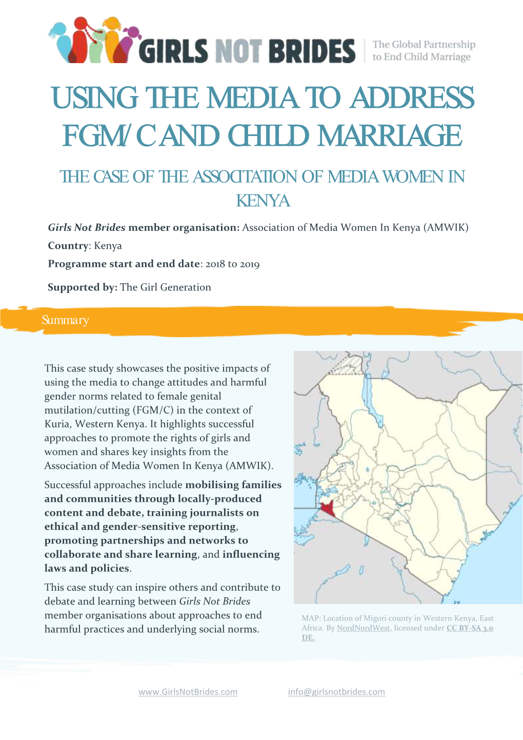 Using the Media to Address Fgm/C and Child Marriage the Case of the Associtation of Media Women in Kenya