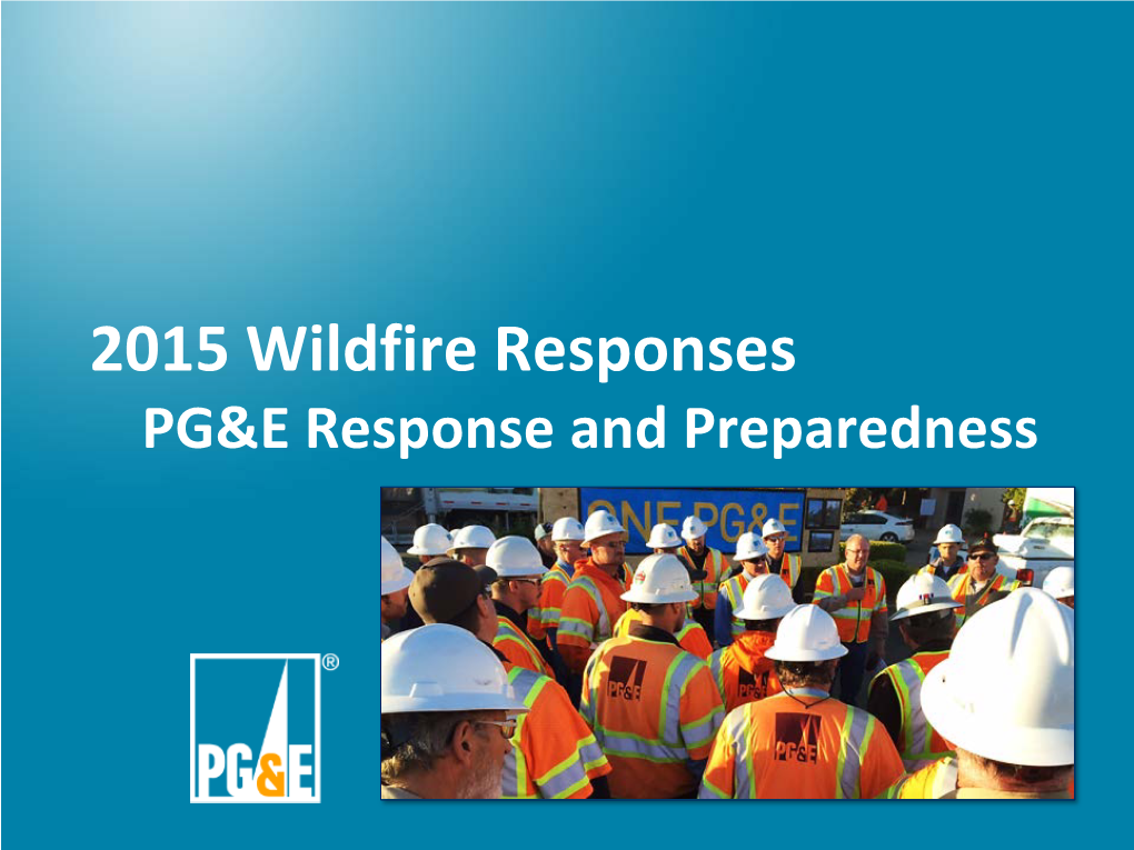 PG&E Response and Preparedness
