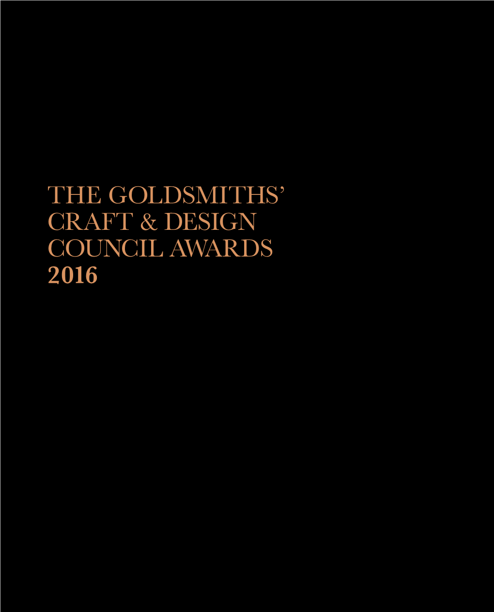 The Goldsmiths' Craft & Design Council Awards 2016