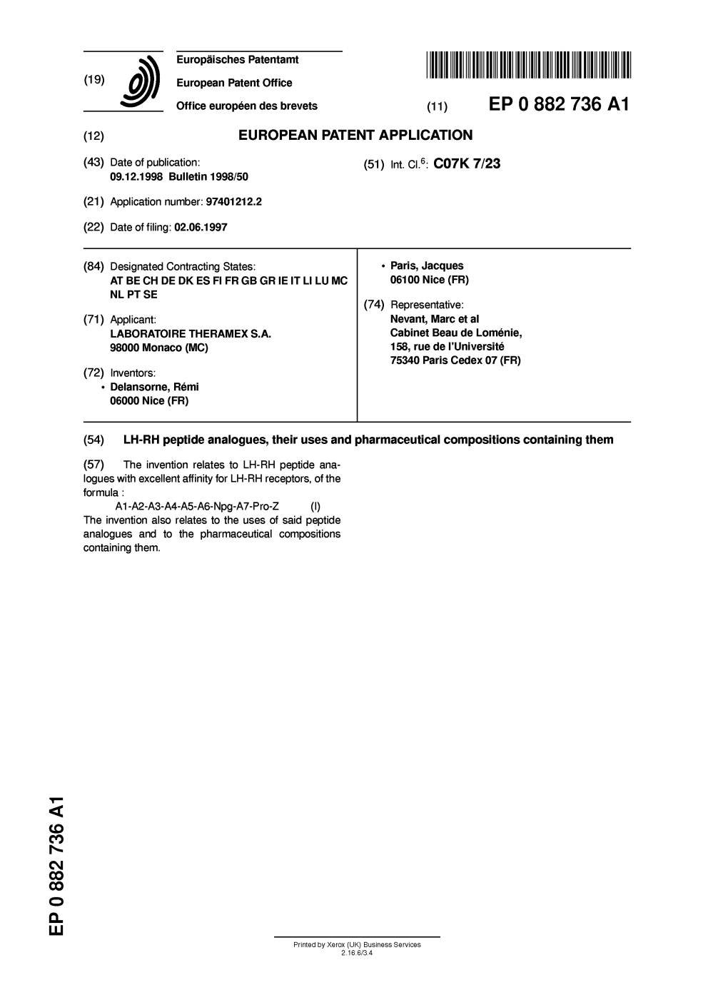 LH-RH Peptide Analogues, Their Uses and Pharmaceutical Compositions Containing Them