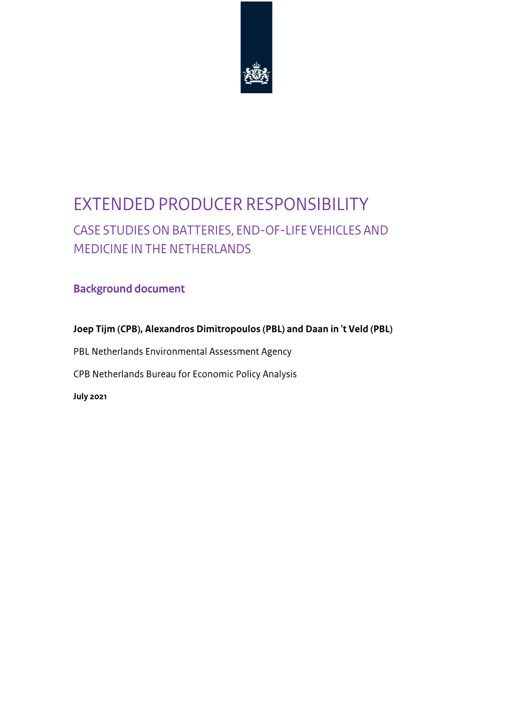 Extended Producer Responsibility, Case Studies on Batteries, End-Of