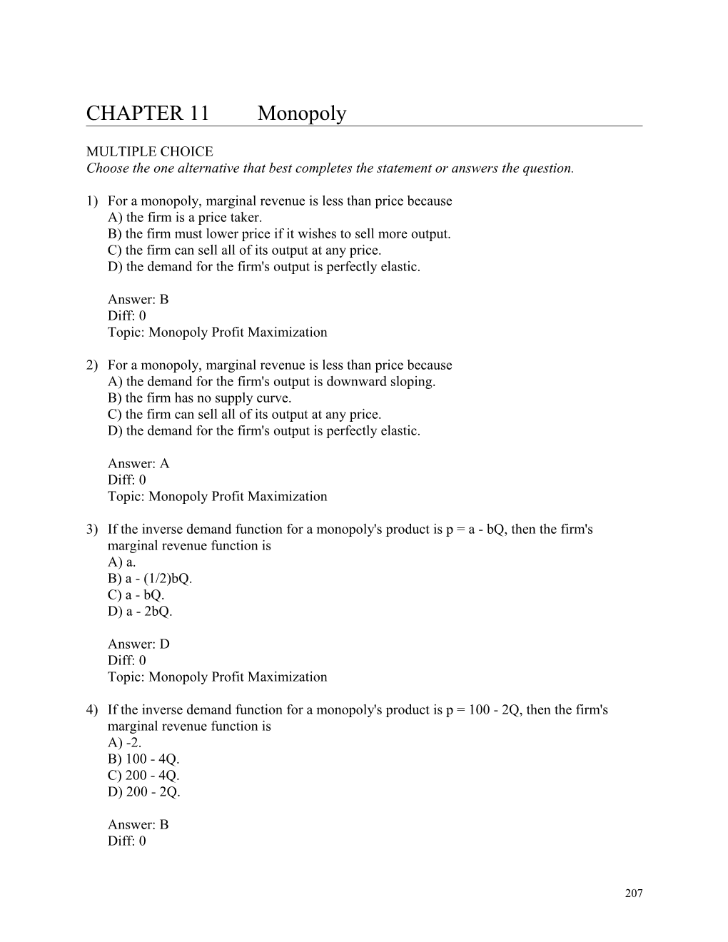 Chapter 11/Monopoly