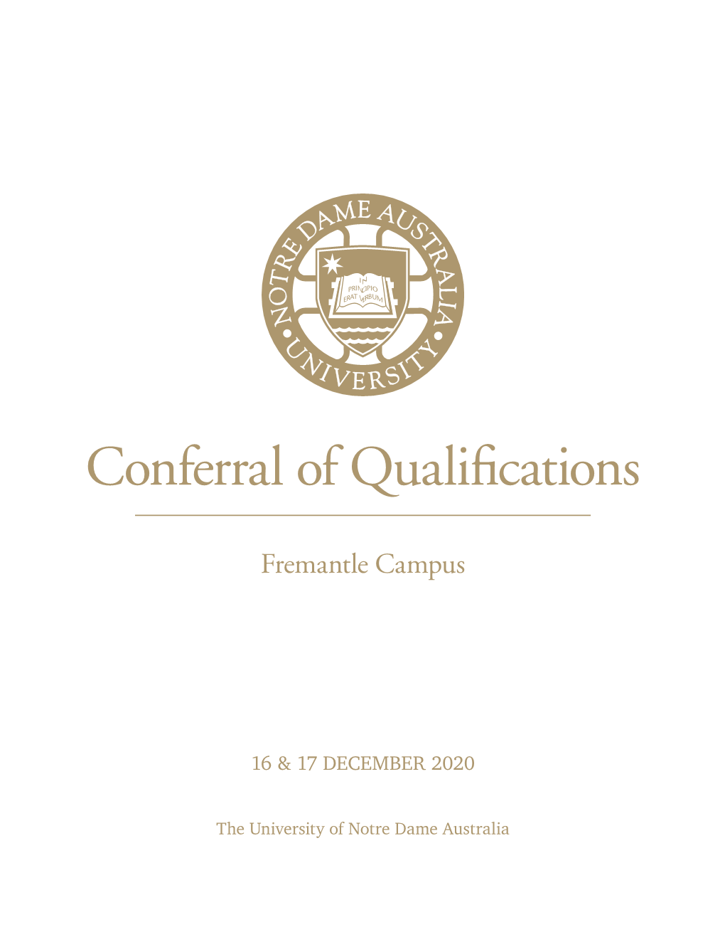 Conferral of Qualifications