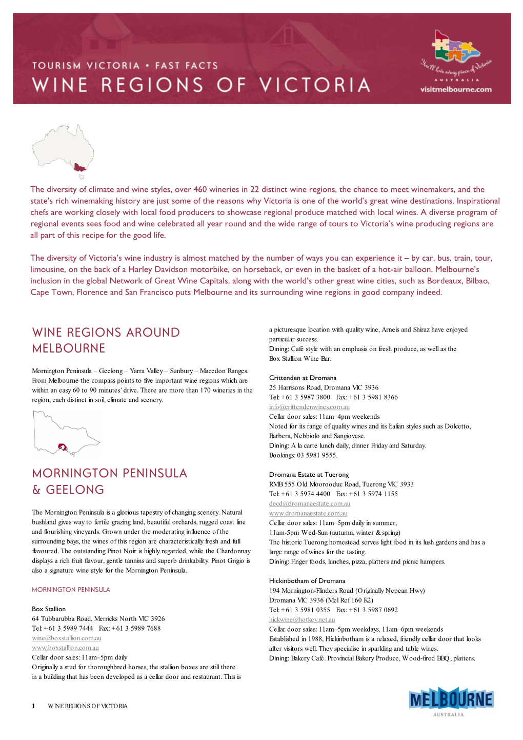 Wine Regions Around Melbourne Mornington Peninsula & Geelong