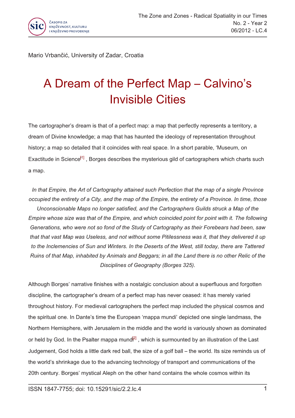 Calvino's Invisible Cities