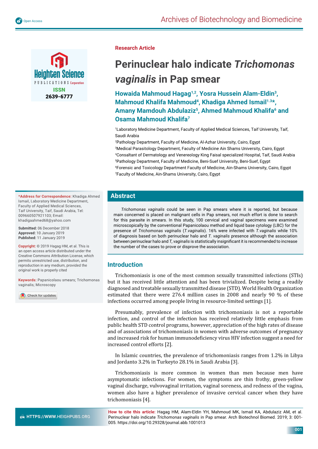 Perinuclear Halo Indicate Trichomonas Vaginalis in Pap Smear