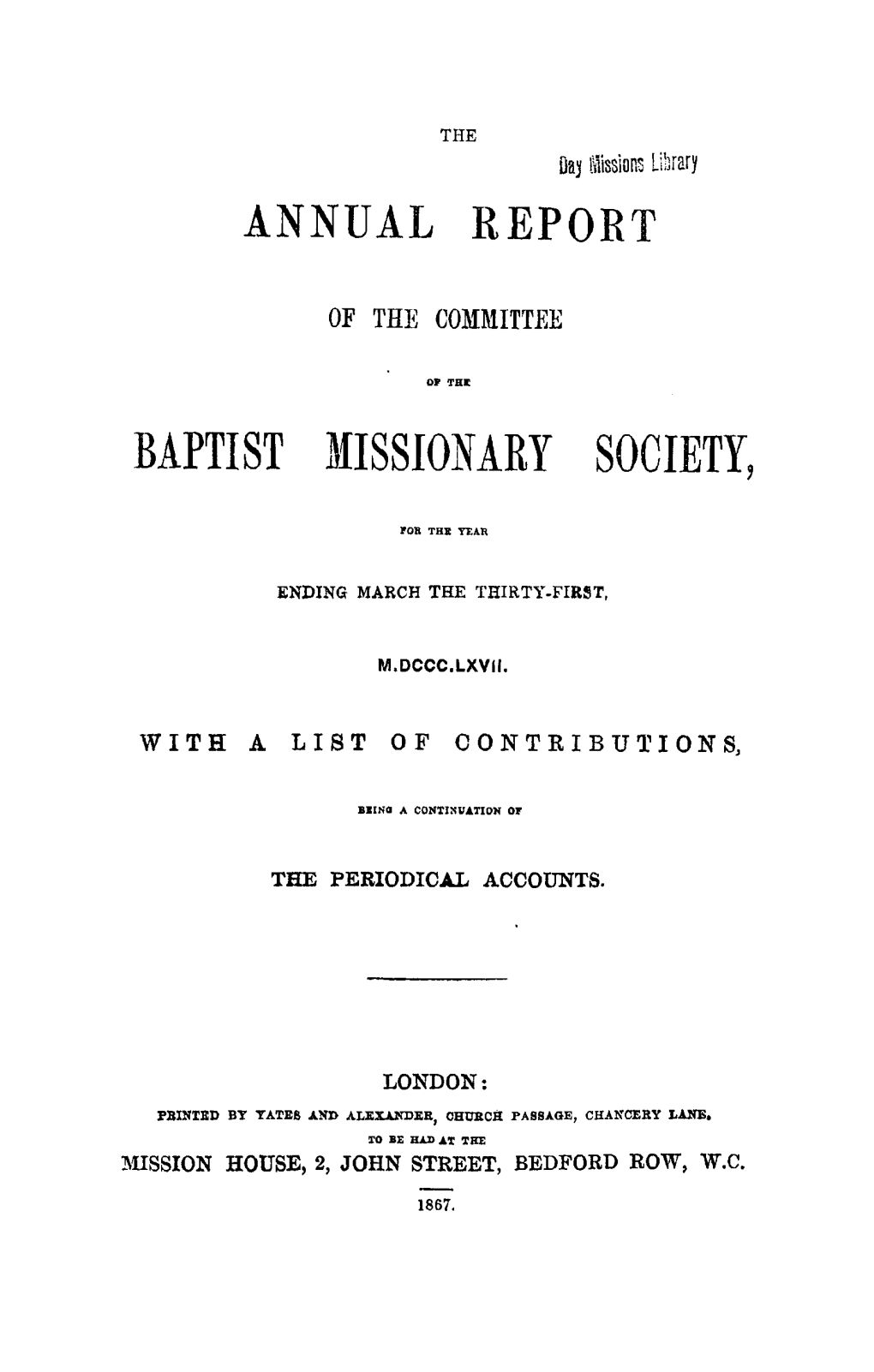 Baptist Missionary Society