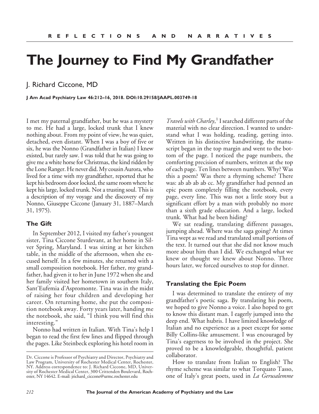 The Journey to Find My Grandfather
