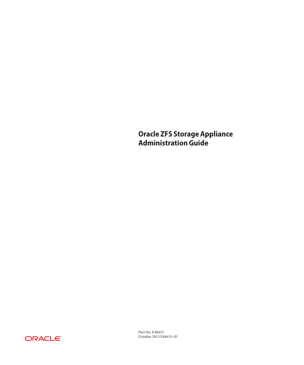 Oracle ZFS Storage Appliance Administration Guide