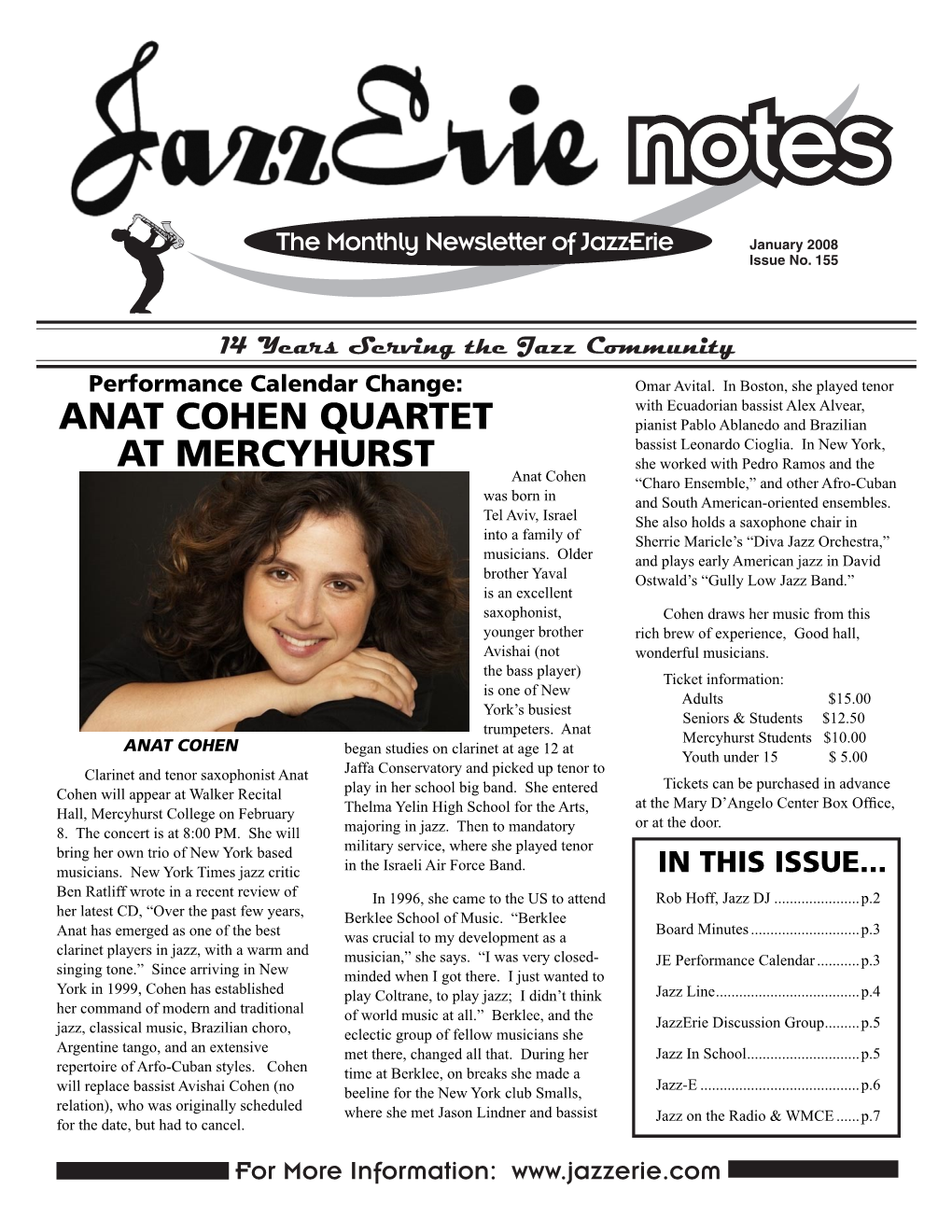 Anat Cohen Quartet at Mercyhurst