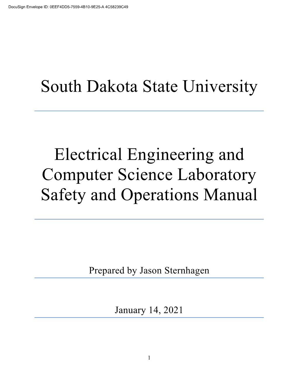 EECS Laboratory Safety and Operations Manual