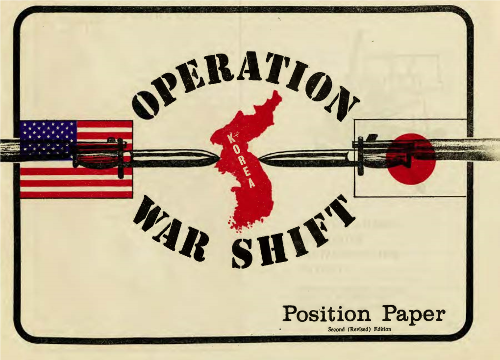 Position Pap·Er Second (Rev.Ised) Edition MANCHURIA