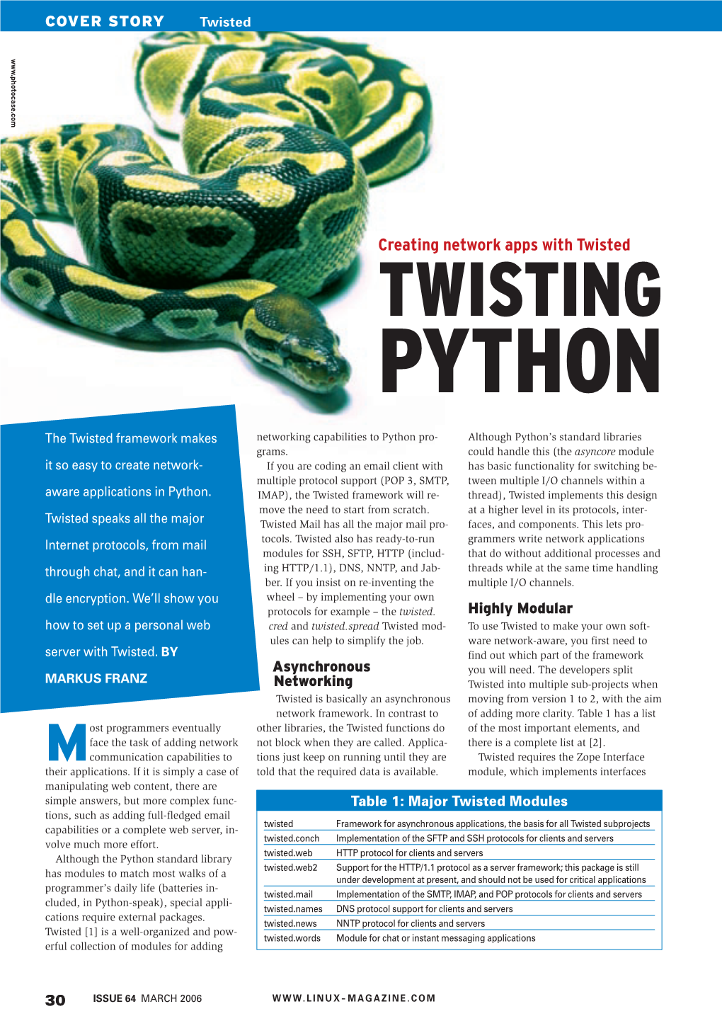 Twisting Python