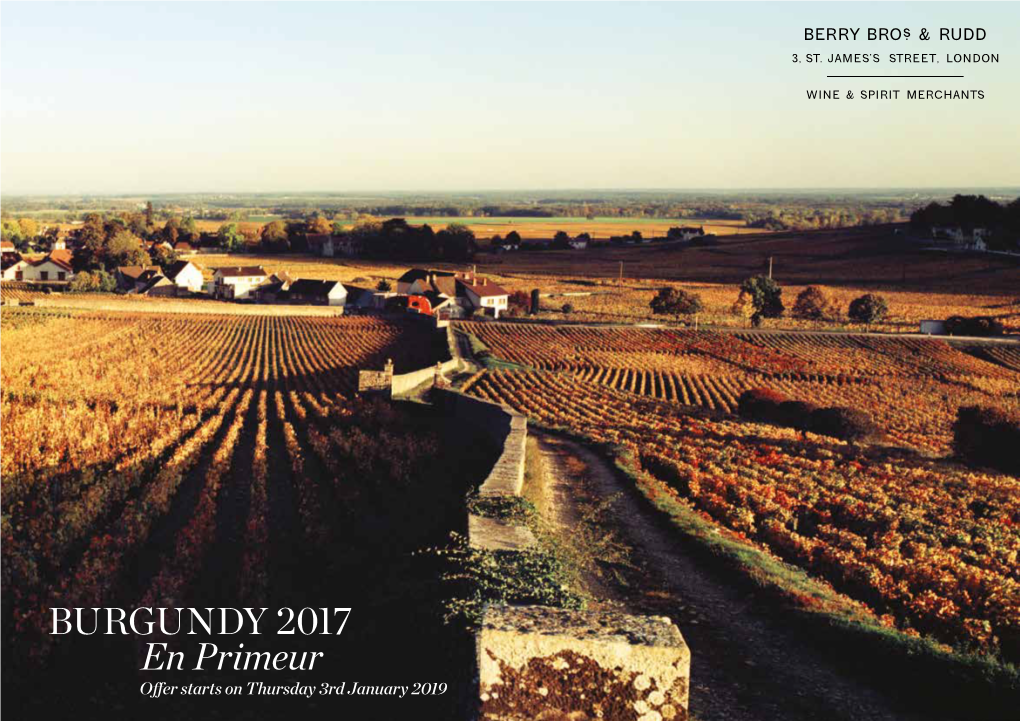 En Primeur BURGUNDY 2017