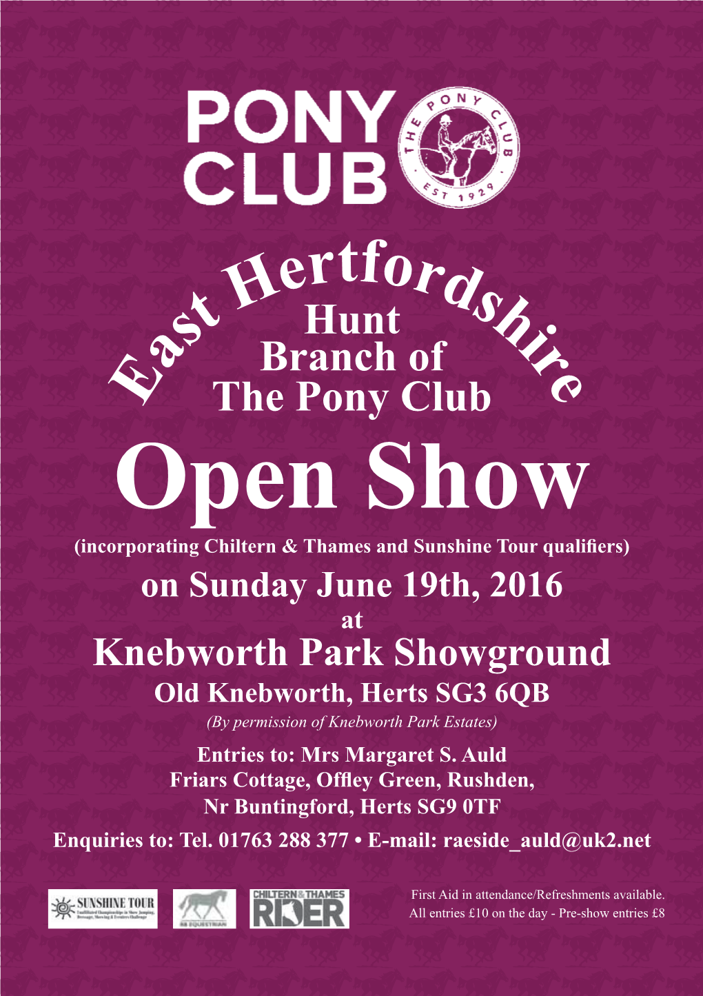 East Hertfordshire Hunt Branch of the Pony Club Open Show