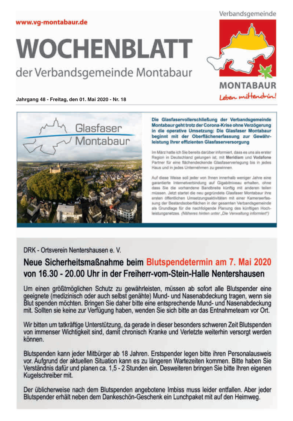 Wochenblatt Der Verbandsgemeinde Montabaur