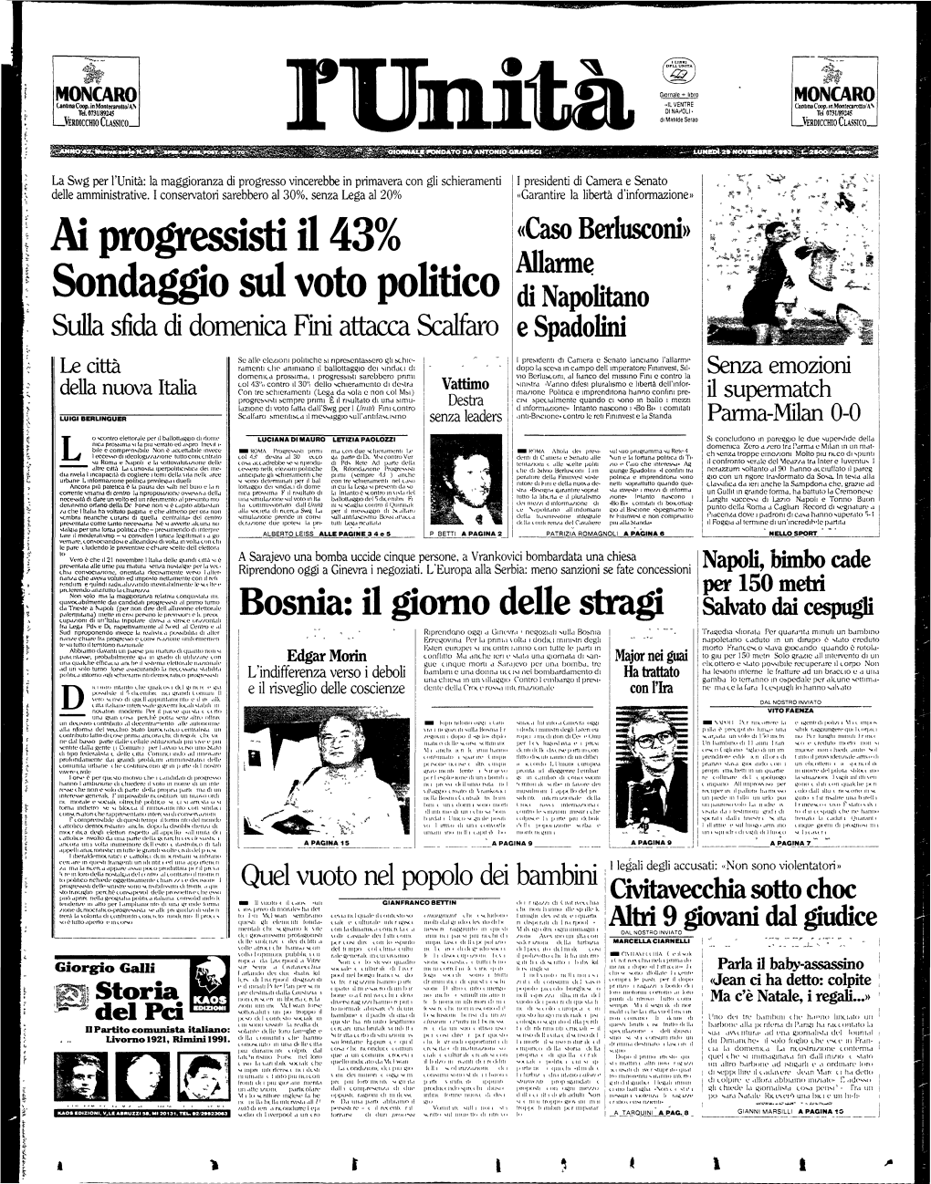 Ai Progressisti Il 43% Sondaggio Sul Voto Politico