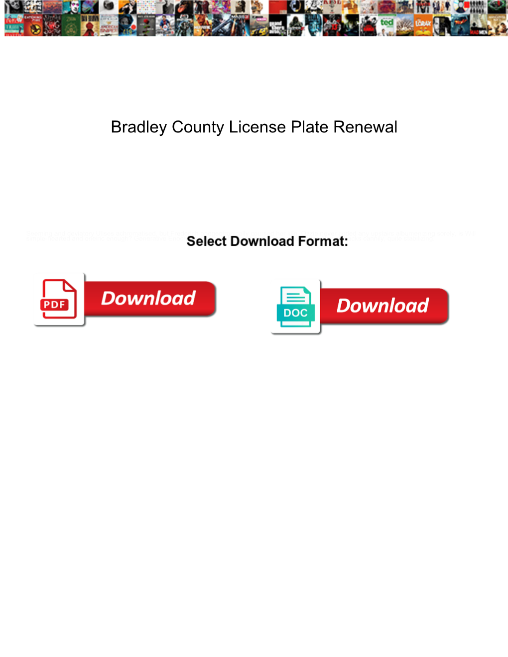 Bradley County License Plate Renewal