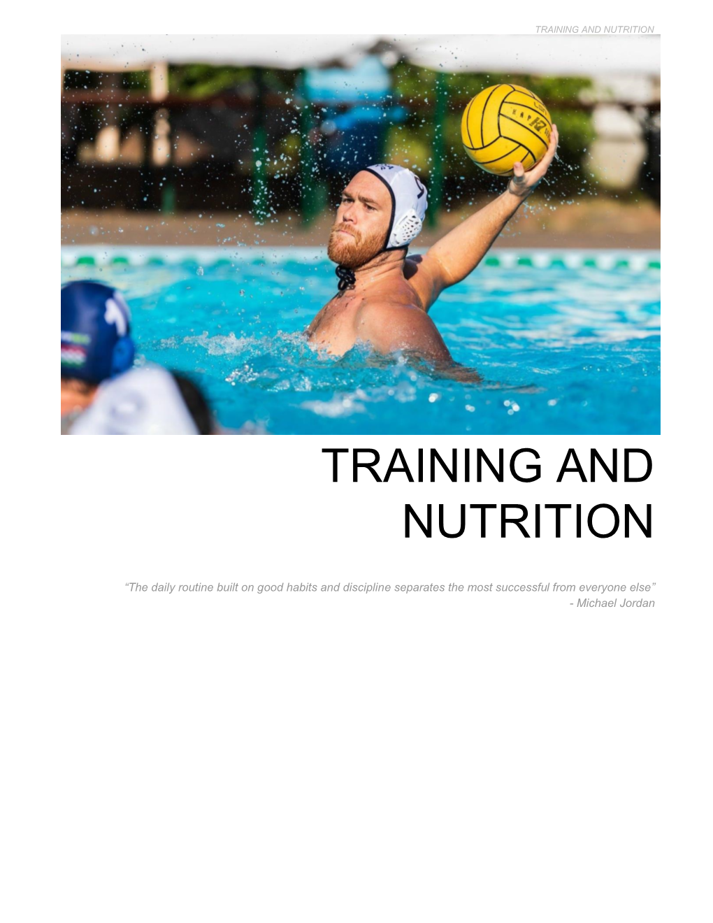 Training and Nutrition