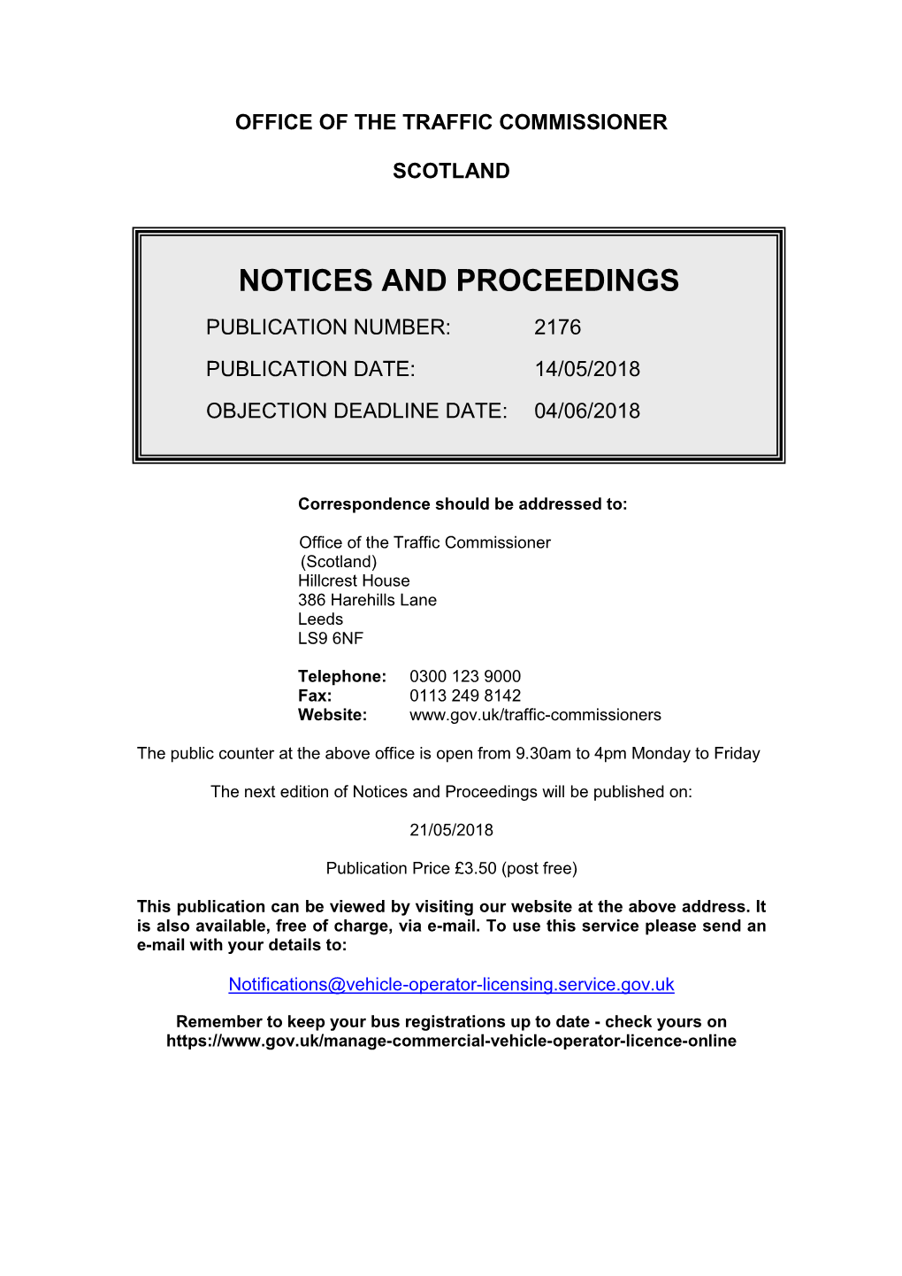 Notcies and Proceedings for Scotland