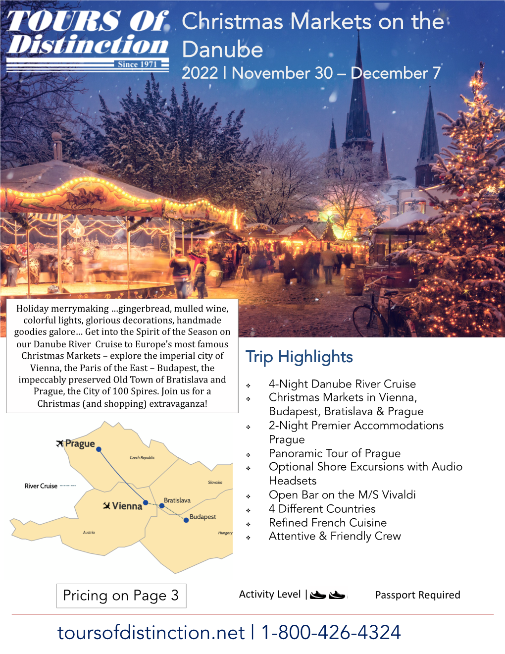Christmas Markets on the Danube 2022 | November 30 – December 7