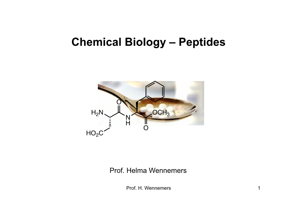 Chemical Bioiogy – Peptides