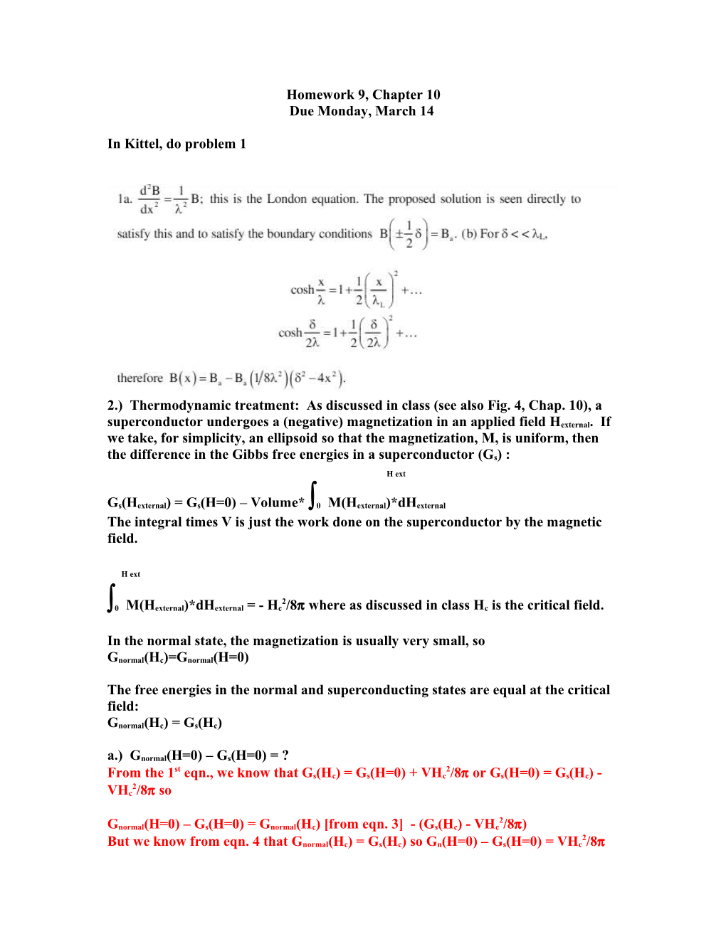 Homework 9, Chapter 10