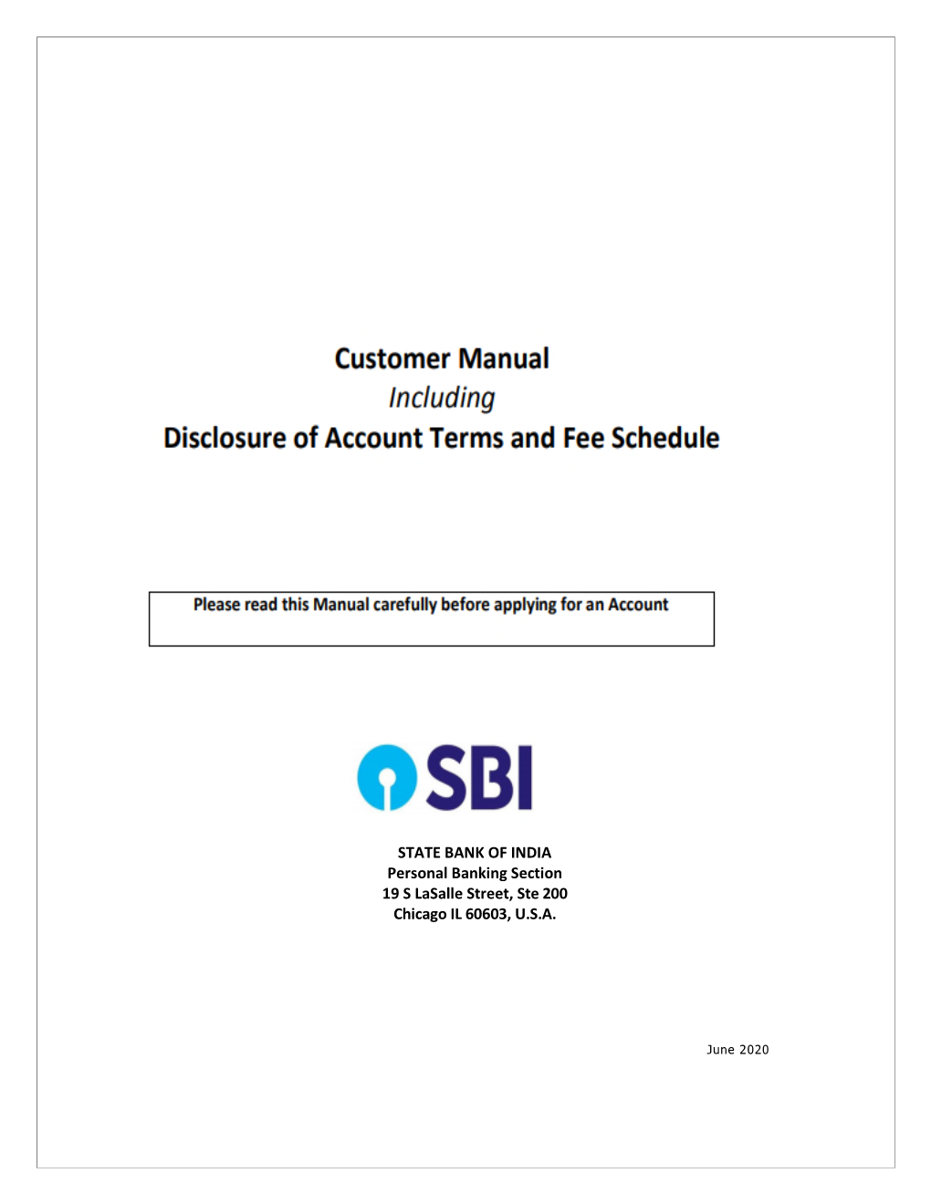 Customer Manual” to You