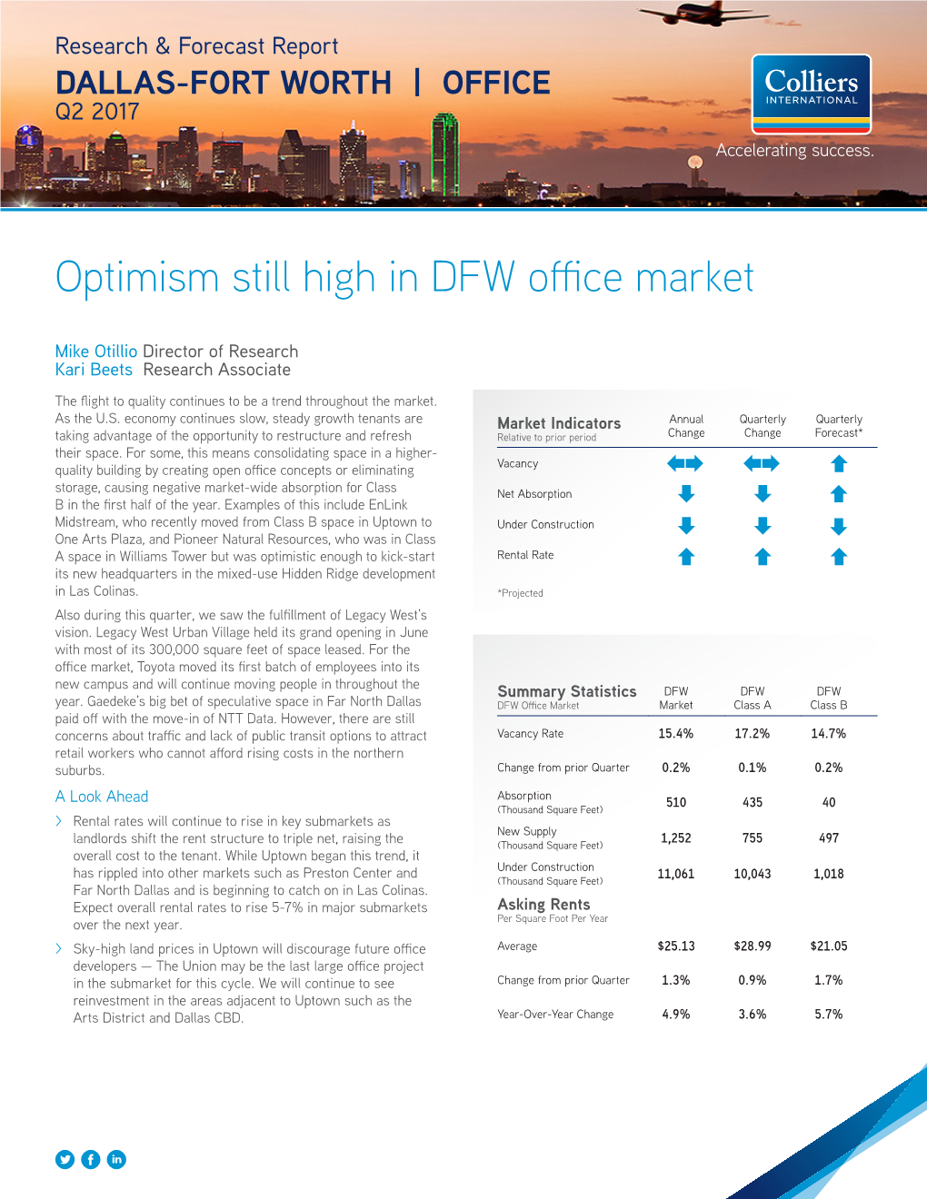 Optimism Still High in DFW Office Market