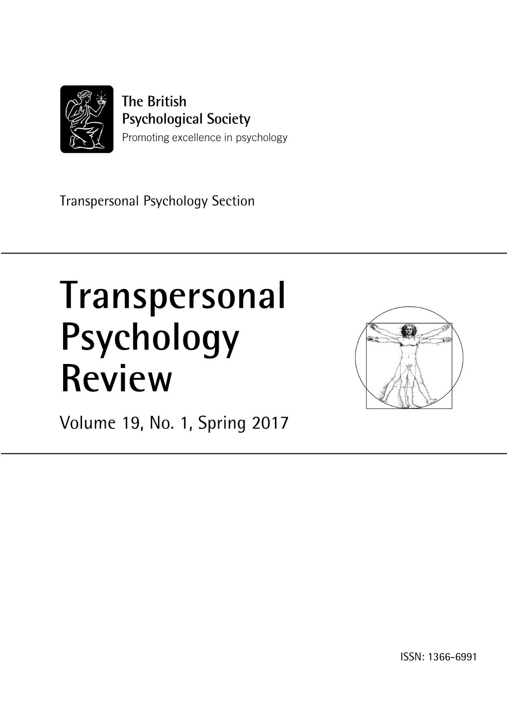 Transpersonal Psychology Review Volume 19, No