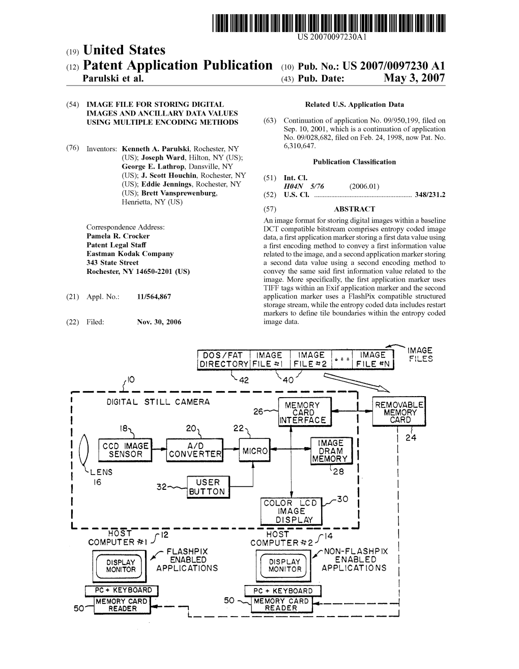 Pub. No.: US 2007/0097230 A1 Parulski Et Al