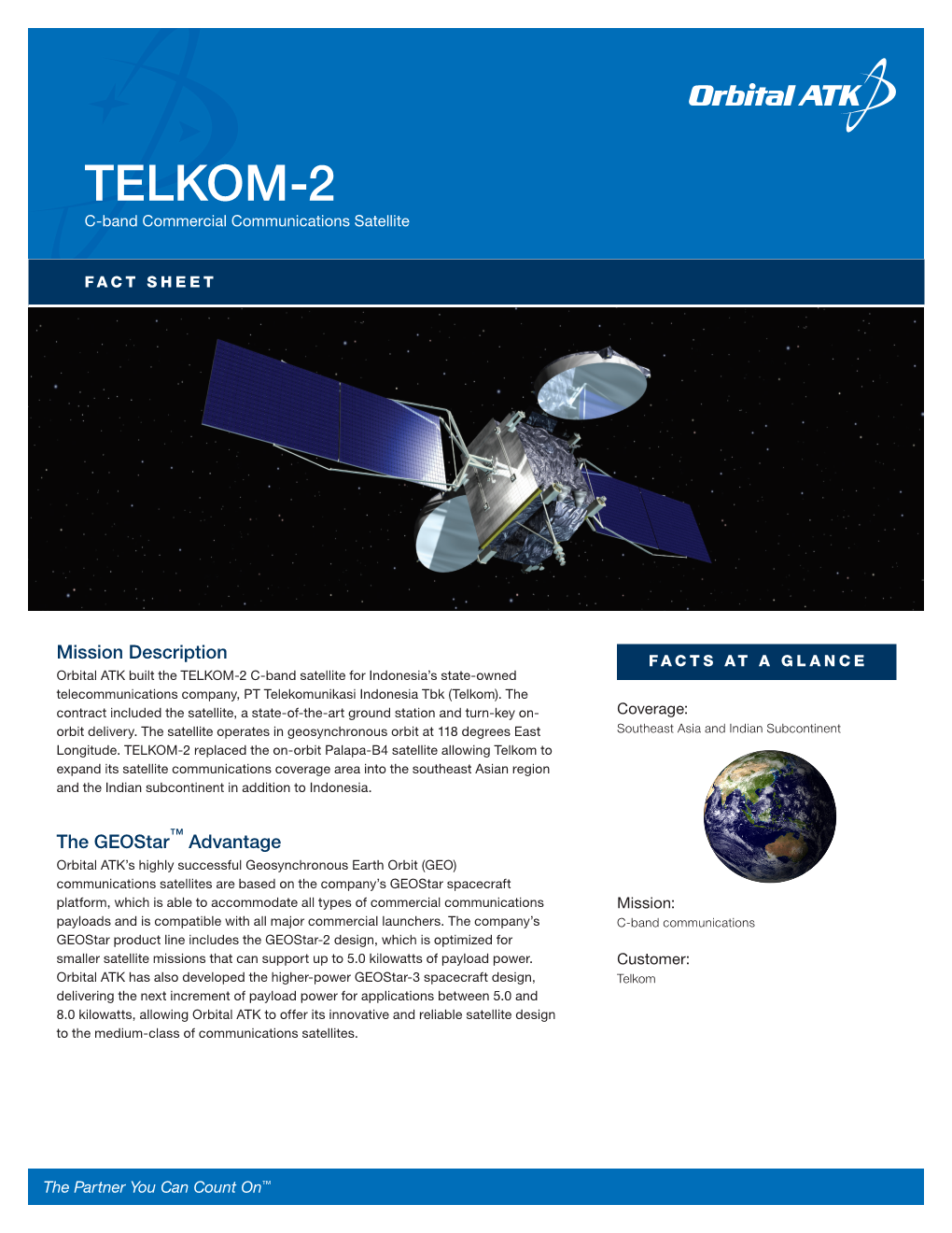 TELKOM-2 C-Band Commercial Communications Satellite