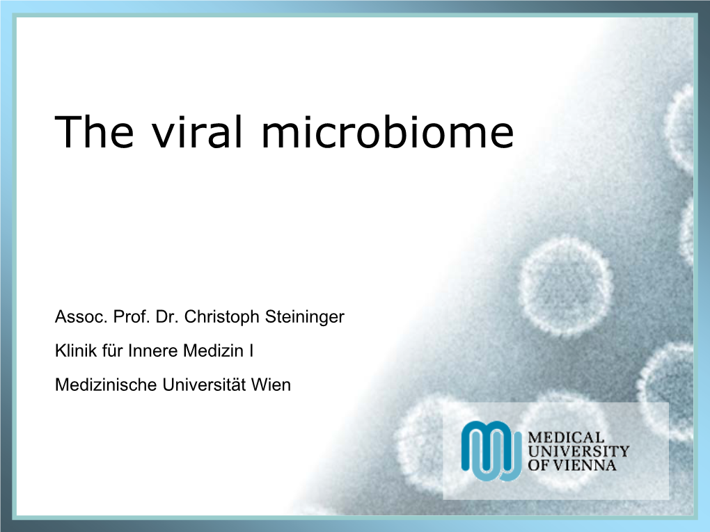 The Viral Microbiome