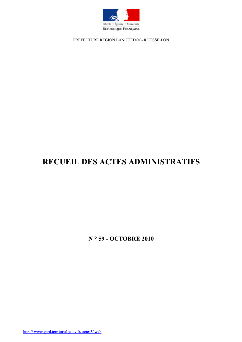 Recueil Des Actes Administratifs